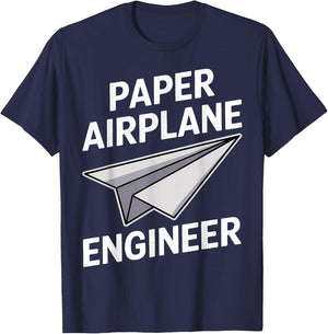 Funny Paper Airplane T-Shirt - T-Shirt | Navy