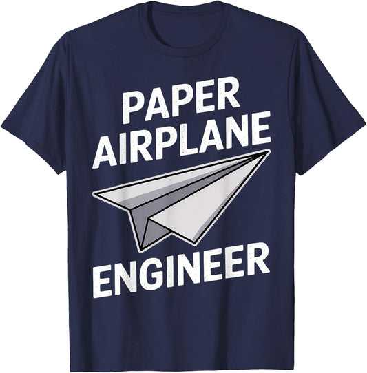 Funny Paper Airplane T-Shirt - T-Shirt | Navy