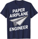 Funny Paper Airplane T-Shirt - T-Shirt | Navy