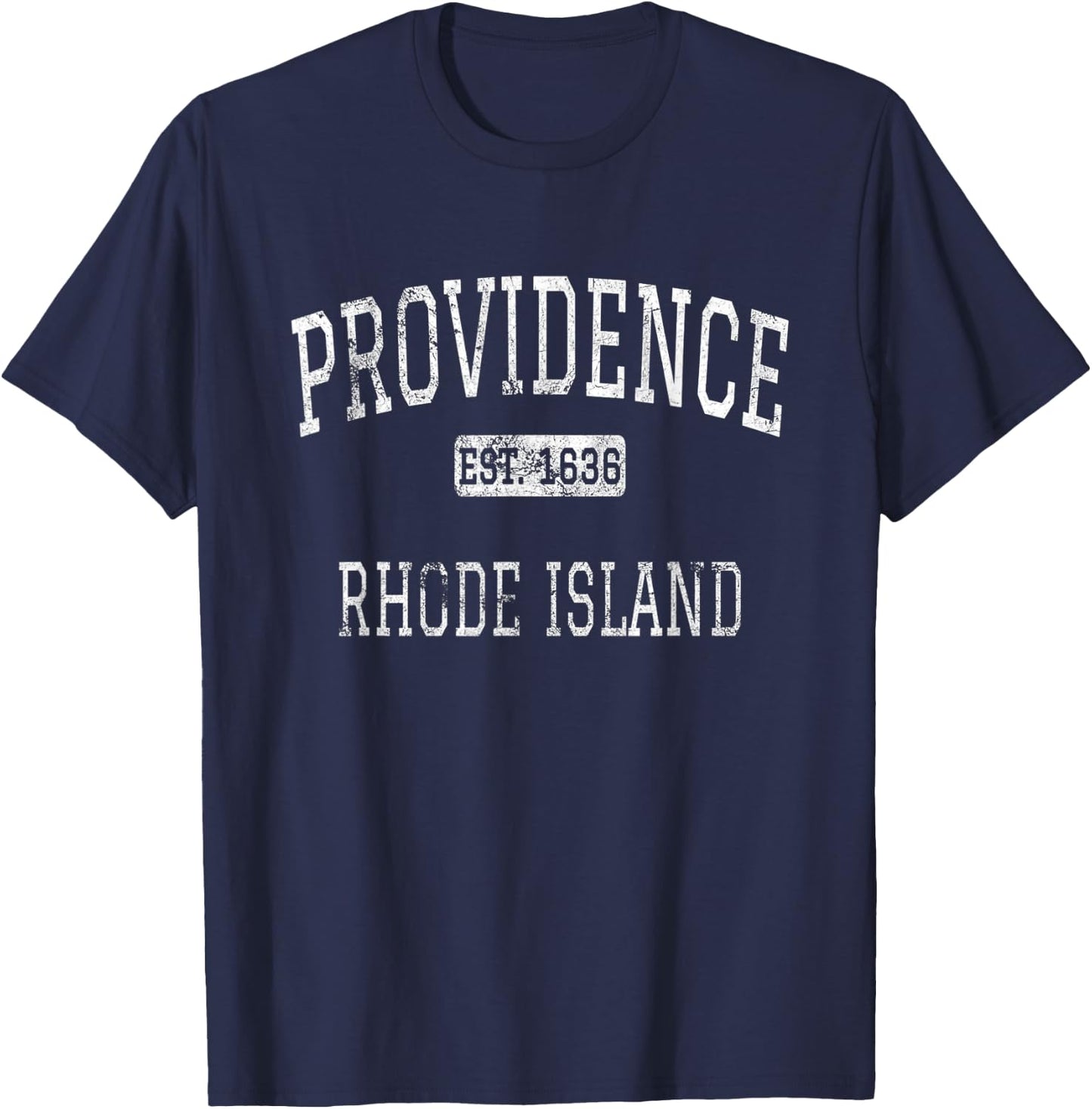 Providence Rhode Island RI Vintage T-Shirt - T-Shirt | Navy