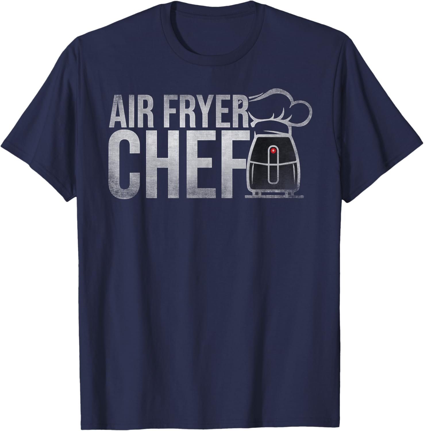 Air Fryer Chef graphic art vintage distressed style T-Shirt - T-Shirt | Navy