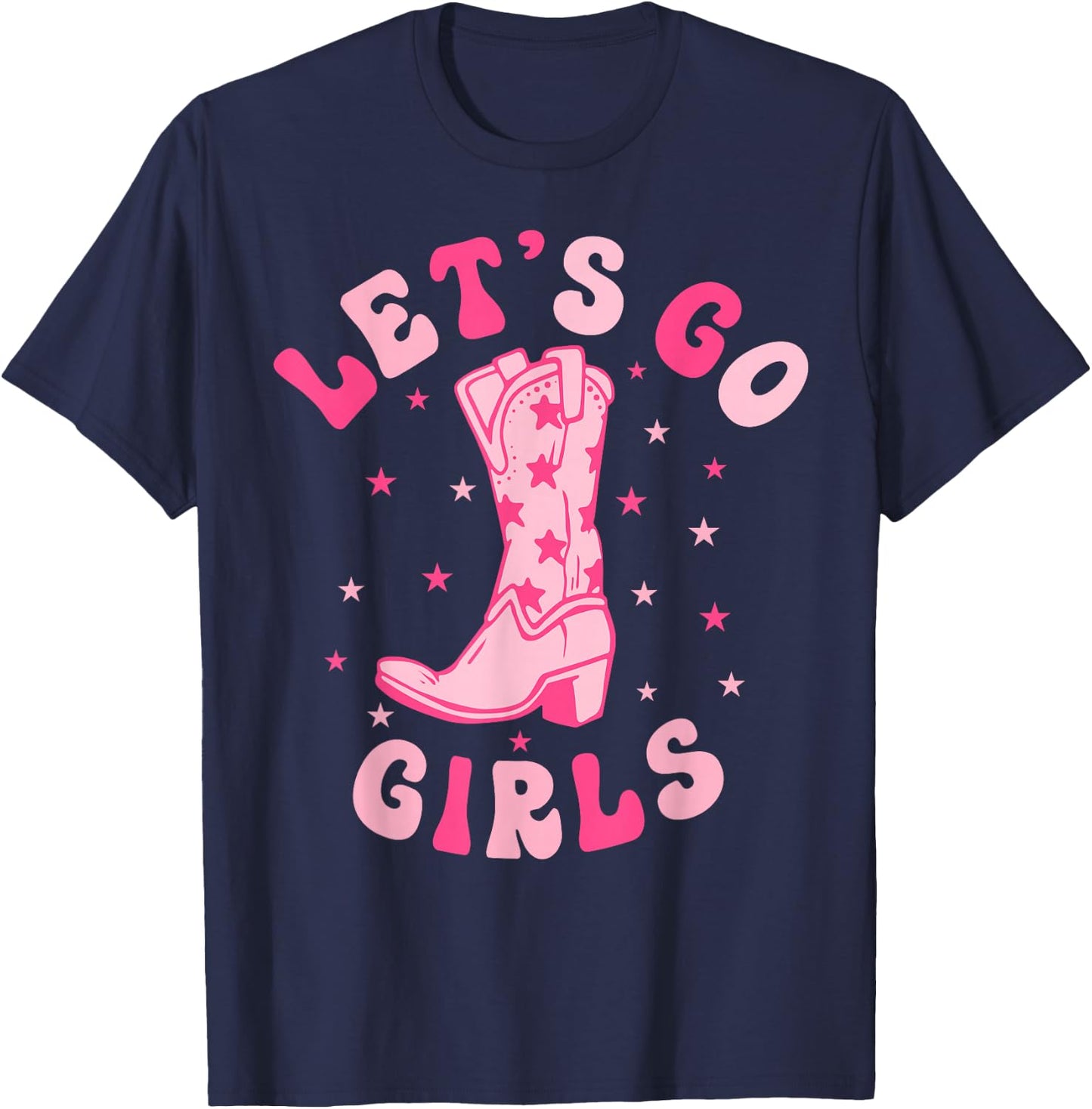 Let's Go Girls Man I Feel Like A Bride Retro Bachelorette T-Shirt - T-Shirt | Navy