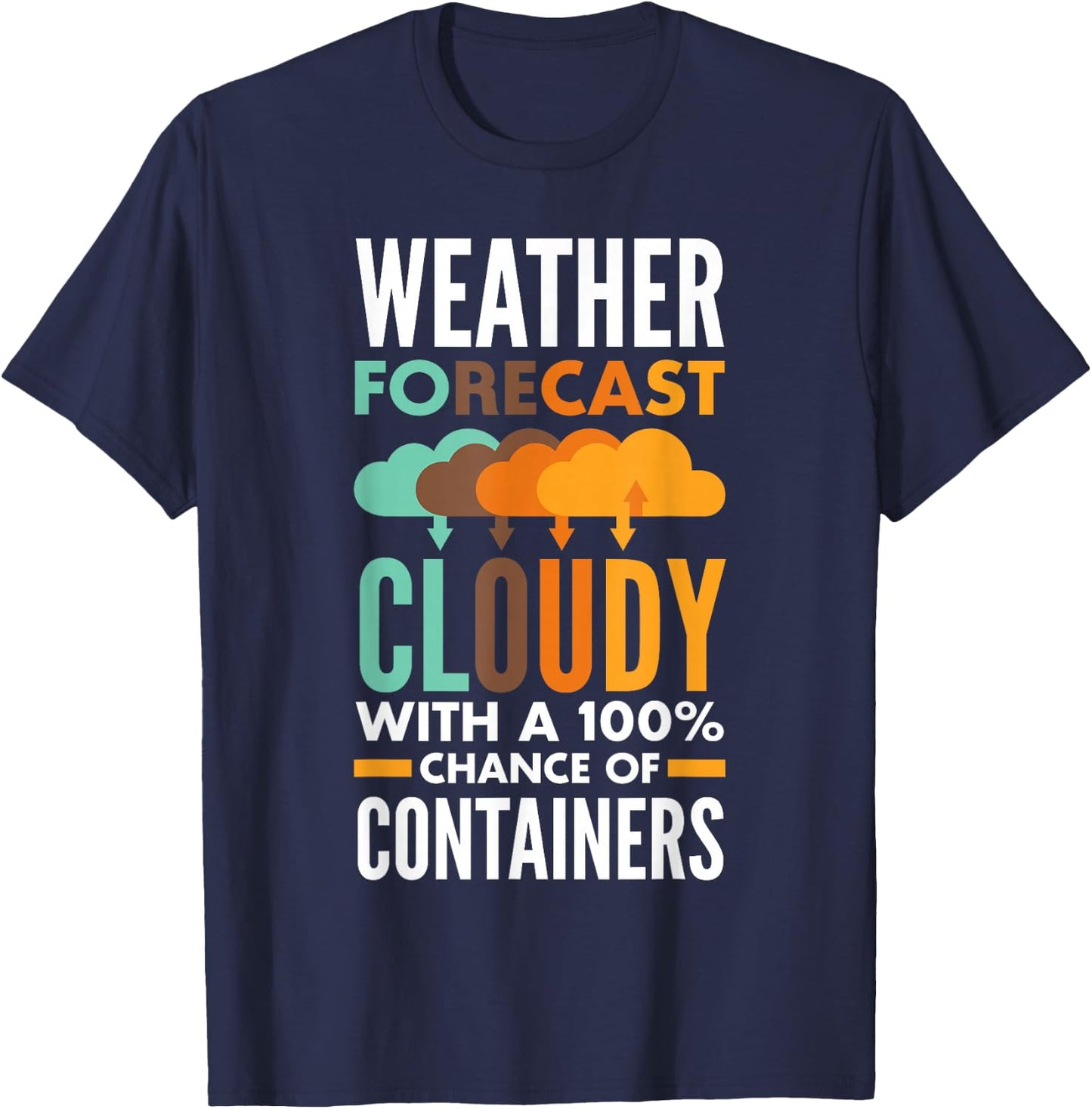 DevOps Engineer Cloud Computing Weather Forecast T-Shirt - T-Shirt | Navy