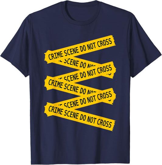 Forensic Science Crime Scene Do Not Cross Forensics T-Shirt - T-Shirt | Navy
