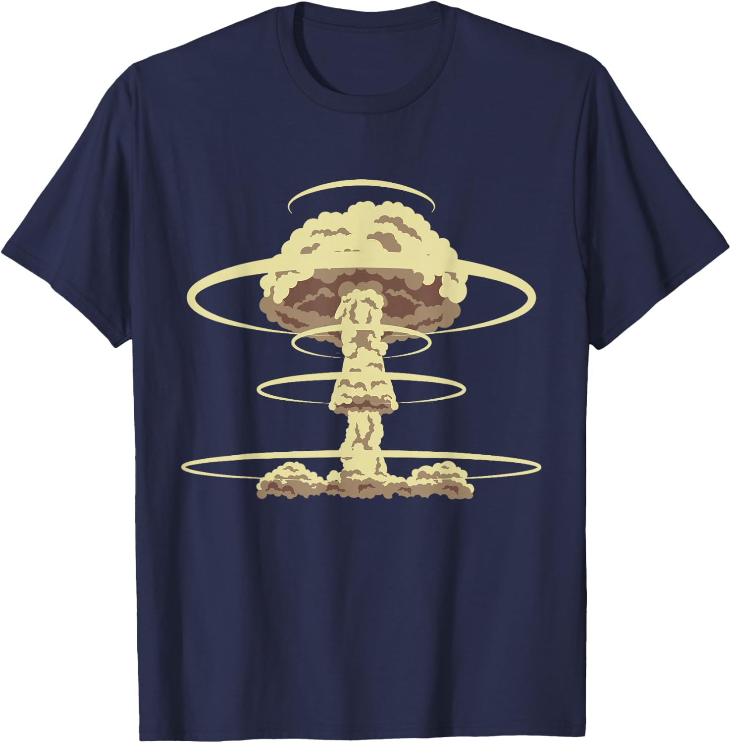 Nuclear Bomb Explosion Atomic Bomb Mushroom Cloud Power T-Shirt - T-Shirt | Navy