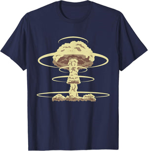 Nuclear Bomb Explosion Atomic Bomb Mushroom Cloud Power T-Shirt - T-Shirt | Navy