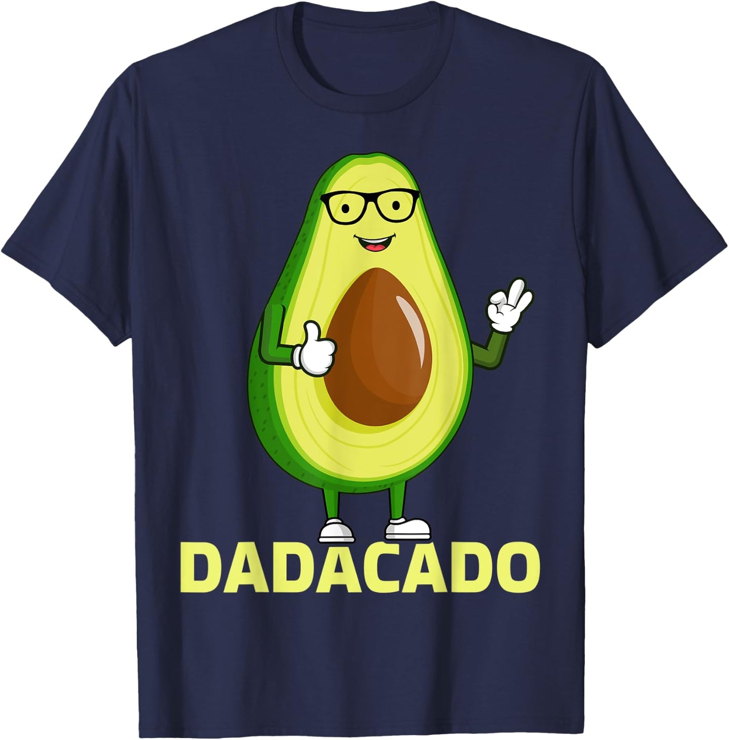 Avocado Lover Funny Dadacado Father's Day Avocado Dad T-Shirt - T-Shirt | Navy