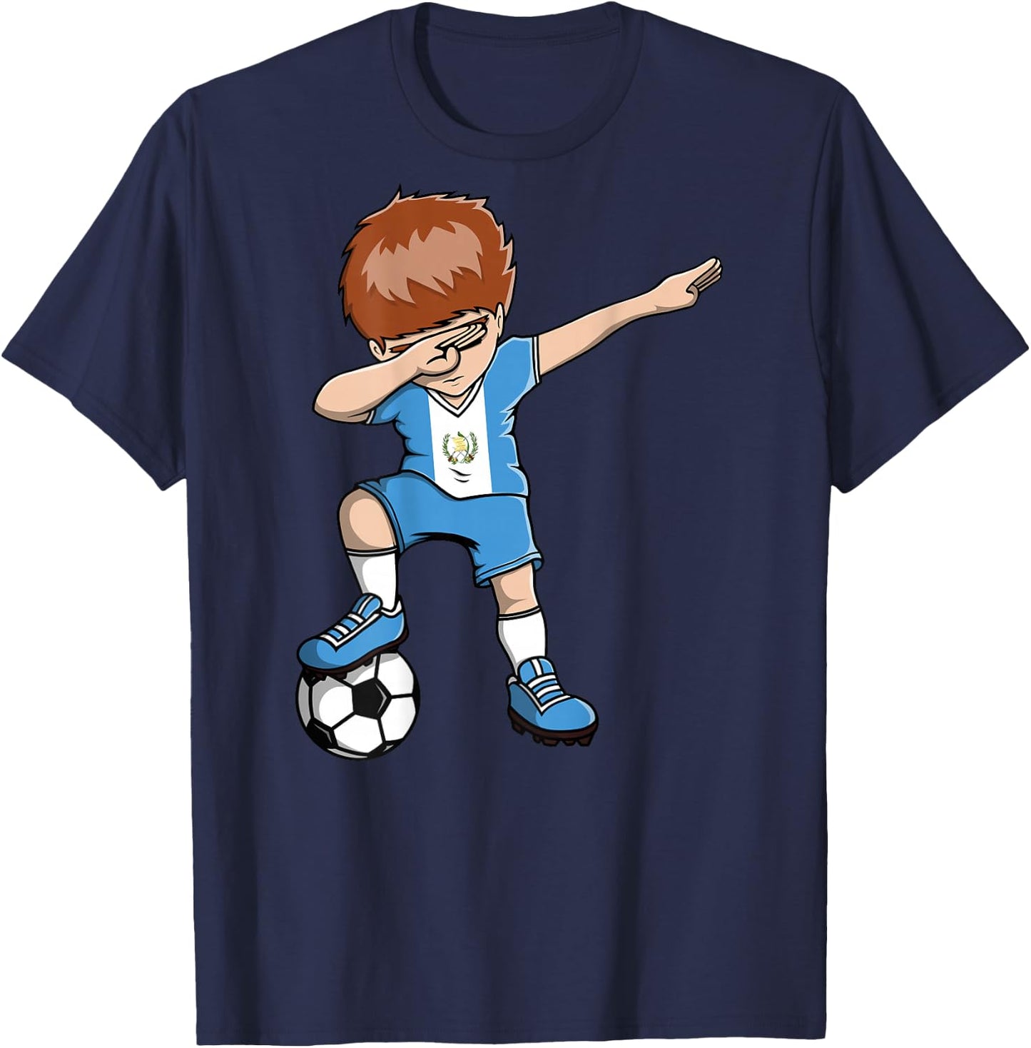 Dabbing Soccer Boy Guatemala Jersey Guatemalan Football Fans T-Shirt - T-Shirt | Navy