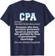 Certified Public Accountant - Funny Accounting CPA Humor T-Shirt - T-Shirt | Navy