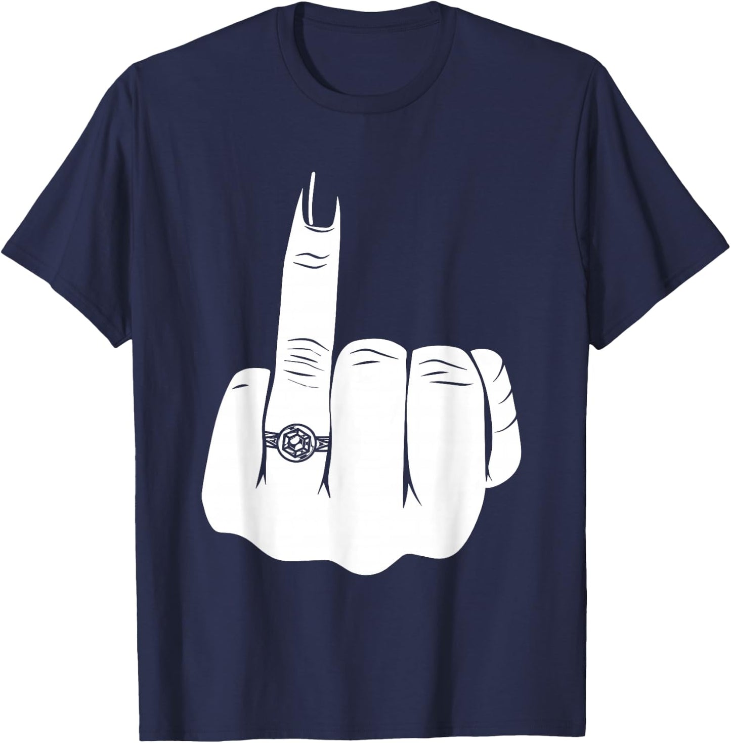 Got Engaged - Engagement Ring Finger T-Shirt - T-Shirt | Navy