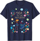 Dancing Skeleton Guitar Dia De Los Muertos Calavera Day Dead T-Shirt - T-Shirt | Navy