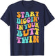 SDIYBT Start Digging in Your Butt Twin Meme 2025 Groovy T-Shirt - T-Shirt | Navy