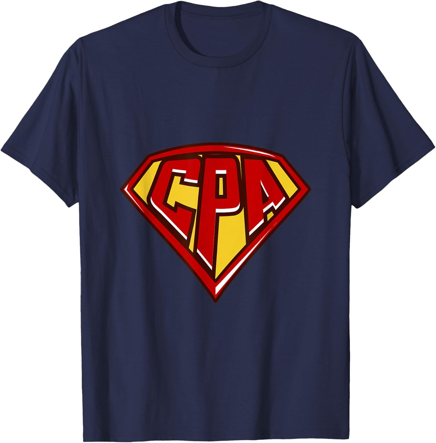 Accountant Superhero Shirt, CPA T Shirt, Finance T-Shirt - T-Shirt | Navy