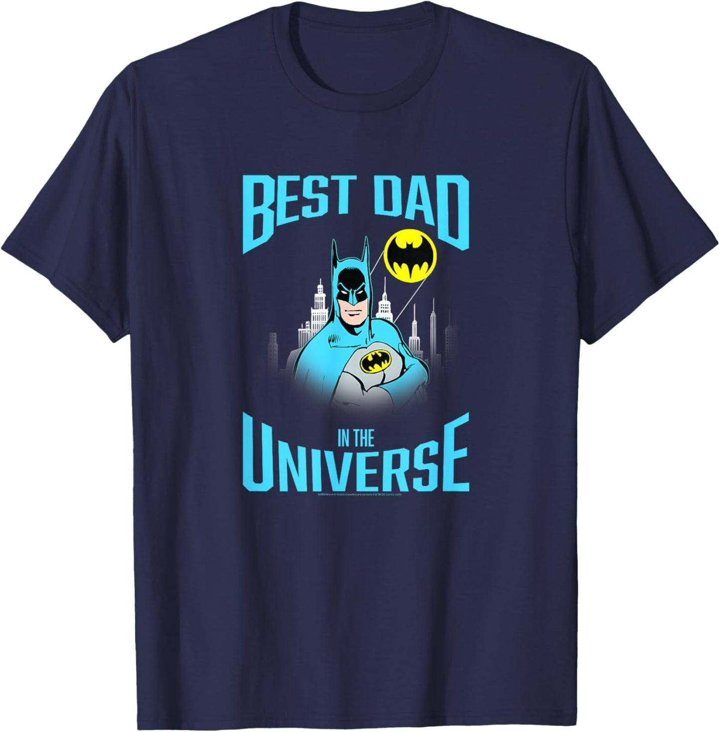 DC Comics Batman Best Dad in The Universe T-Shirt - T-Shirt | Navy
