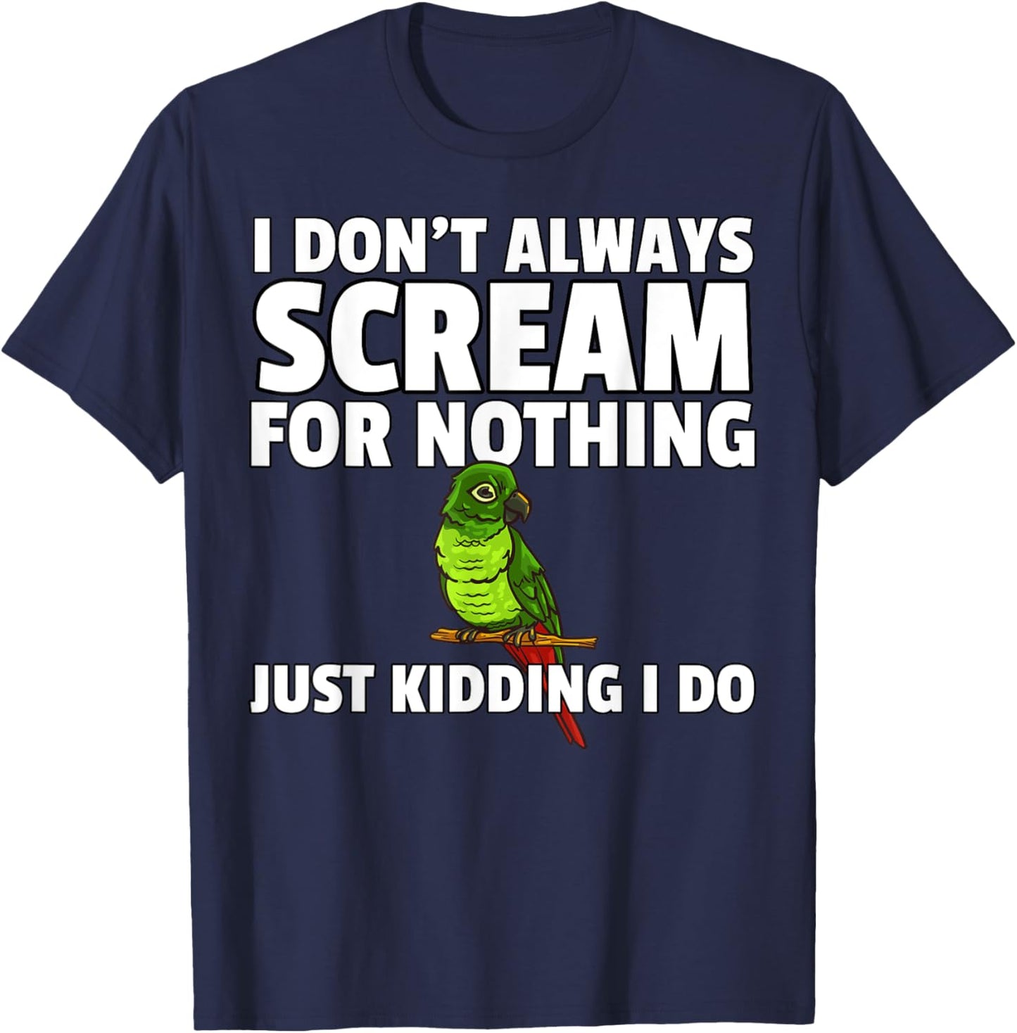 Green Cheek Conure T-Shirt - T-Shirt | Navy