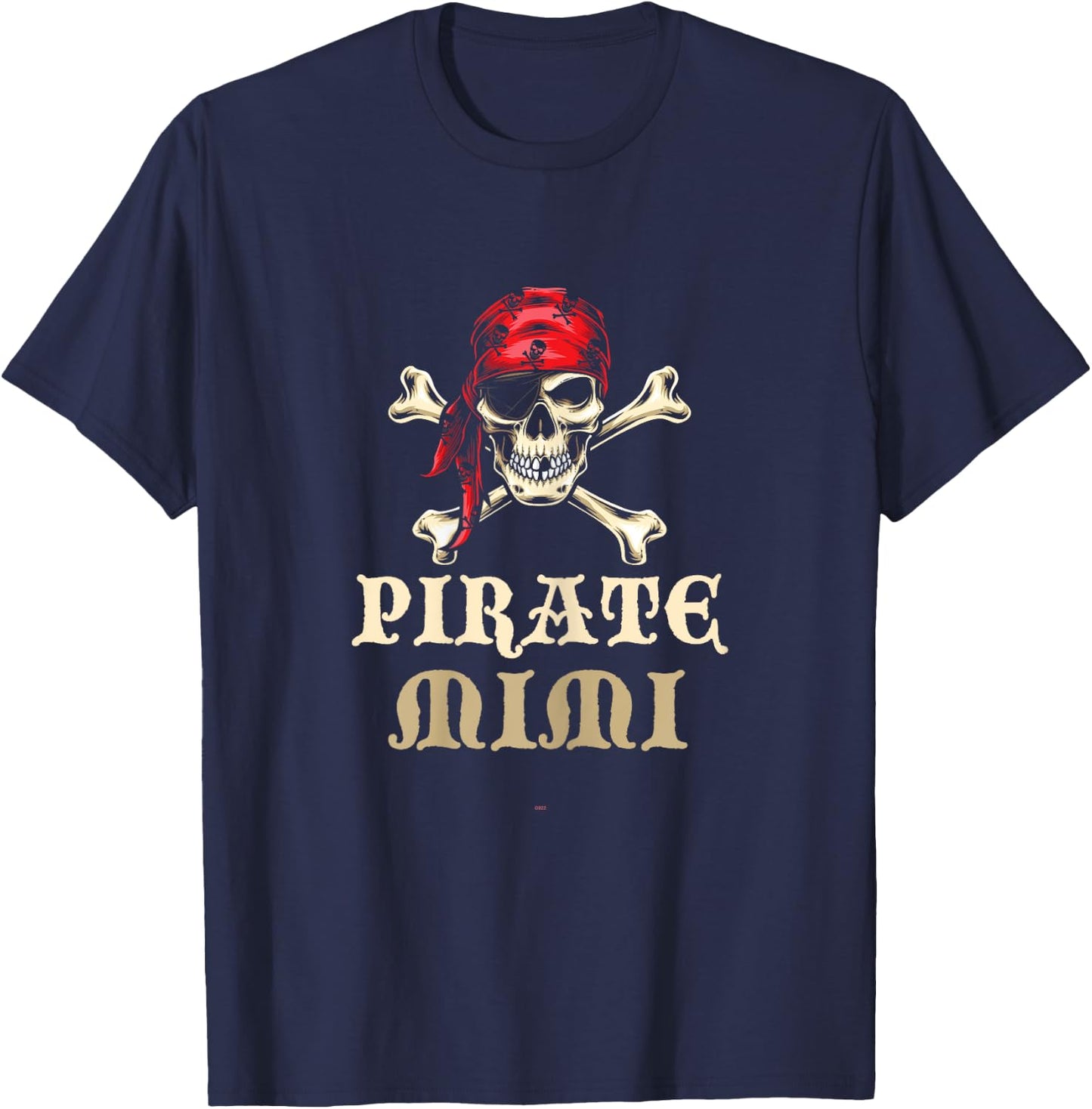 Pirate Mimi Skull Matching Grandma Halloween Costume T-Shirt - T-Shirt | Navy