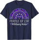 Purple Rainbow for Purple Up for Military Kids Month T-Shirt - T-Shirt | Navy