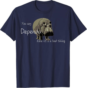 Hippo Pride Dependapotamus Love Yourself Dependa T-Shirt - T-Shirt | Navy