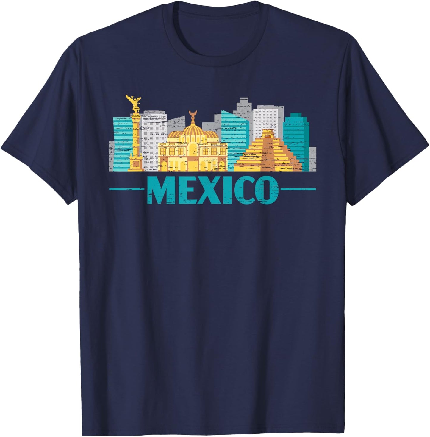 Proud Mexico Gift For Mexicans Mexico City City T-Shirt - T-Shirt | Navy