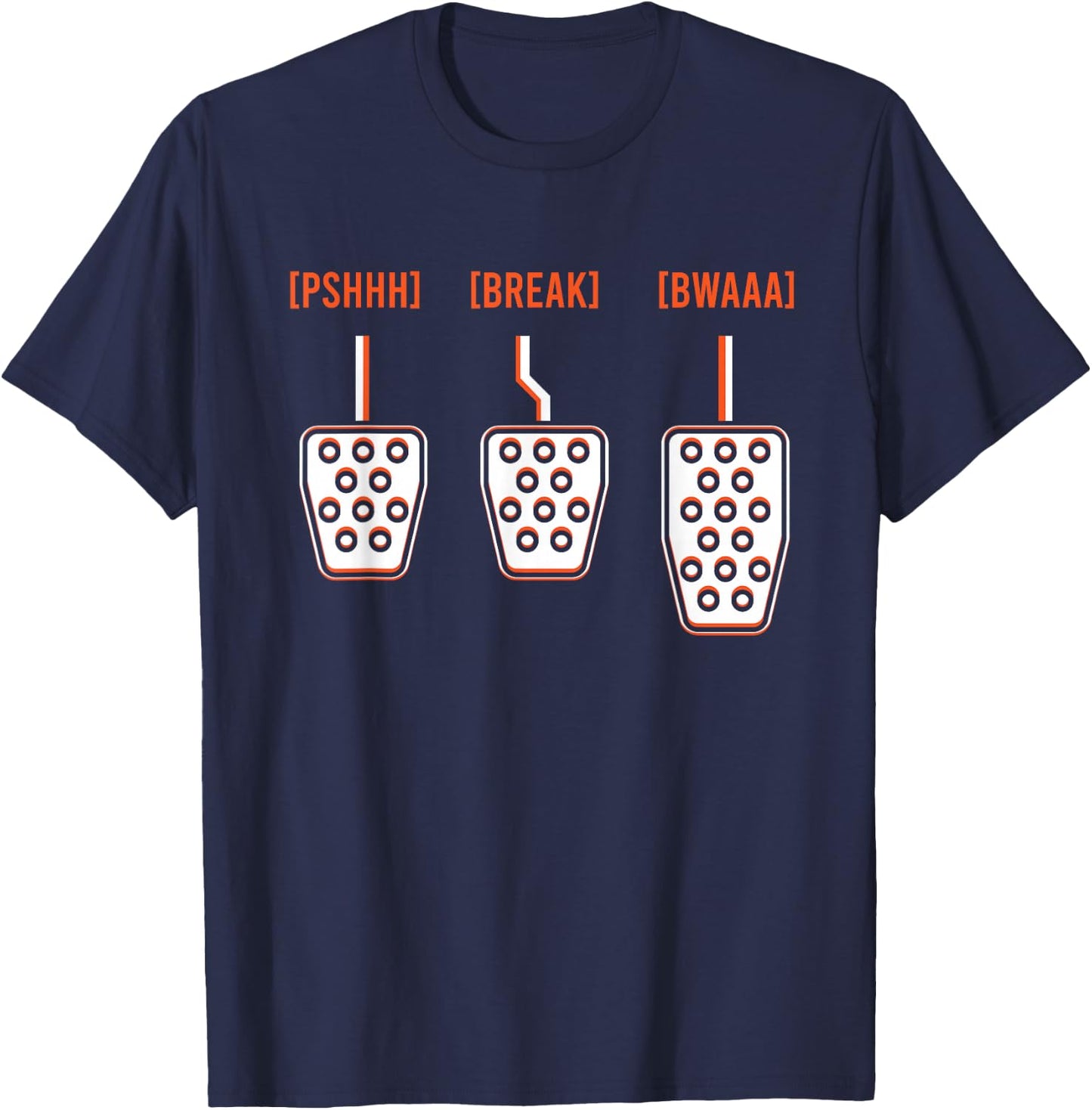 Manual Transmission Pedals Automobile Car Mechanic T-Shirt - T-Shirt | Navy