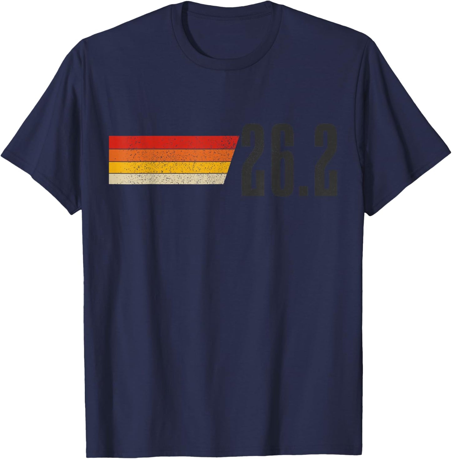 Marathon Running Vintage 26.2 Miles Retro Marathon Runner T-Shirt - T-Shirt | Navy