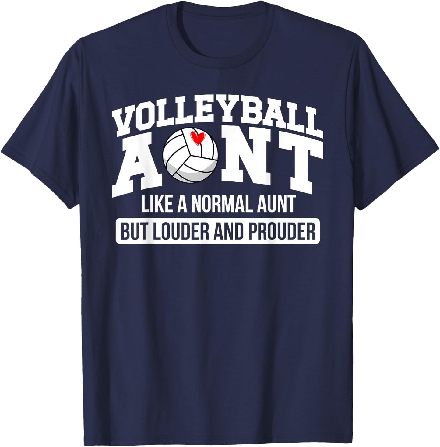 Volleyball Aunt Of A Volleyball Player Aunt Definition T-Shirt - T-Shirt | Navy