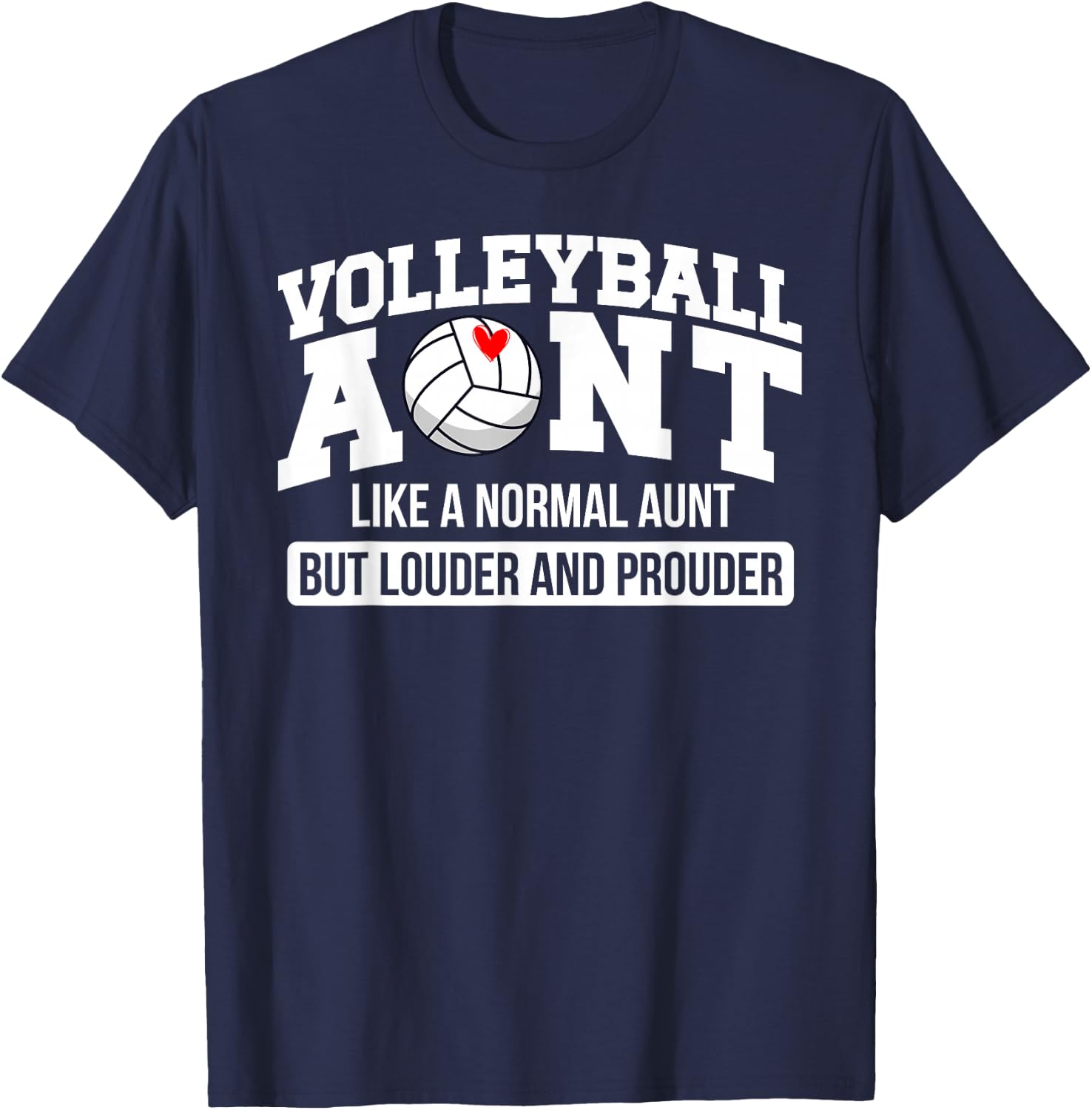Volleyball Aunt Of A Volleyball Player Aunt Definition T-Shirt - T-Shirt | Navy
