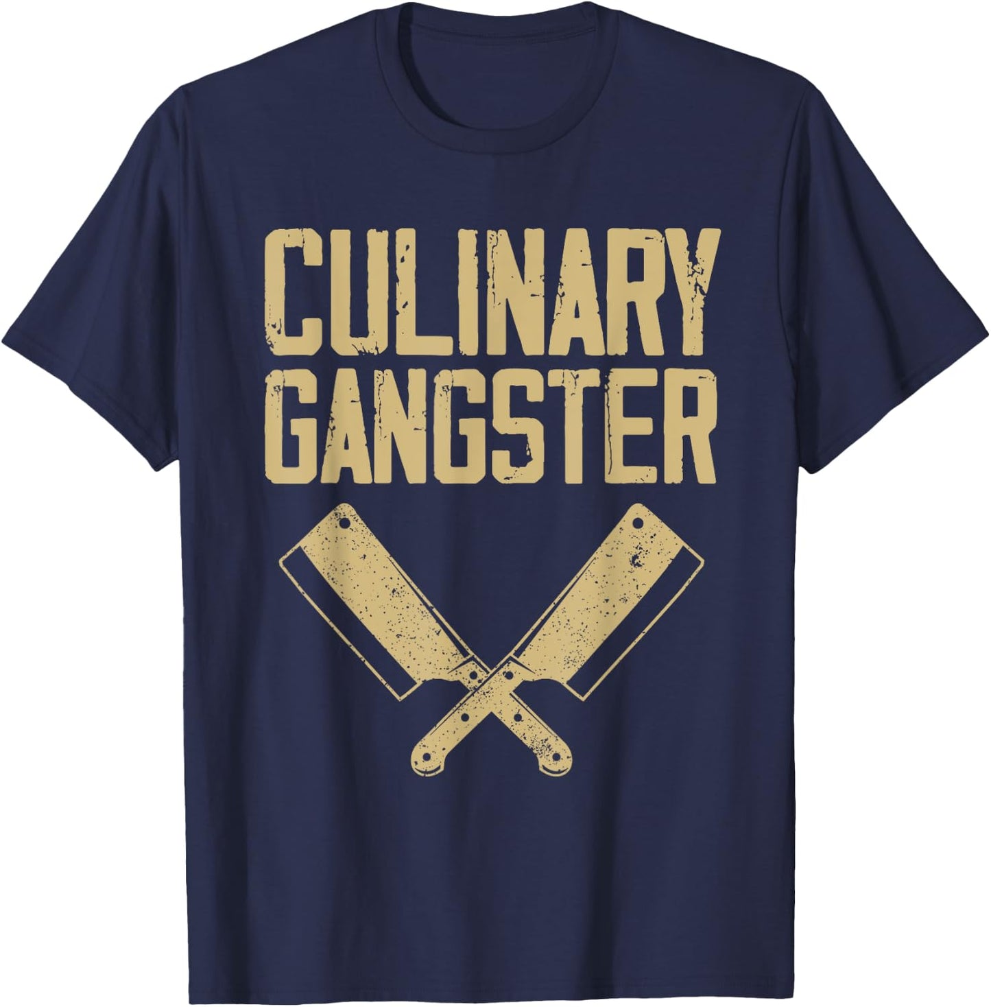 Funny Chef Art Men Women Restaurant Kitchen Food Cooking T-Shirt - T-Shirt | Navy