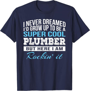 Funny Plumber Gift T-Shirt - T-Shirt | Navy
