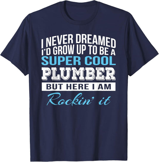 Funny Plumber Gift T-Shirt - T-Shirt | Navy