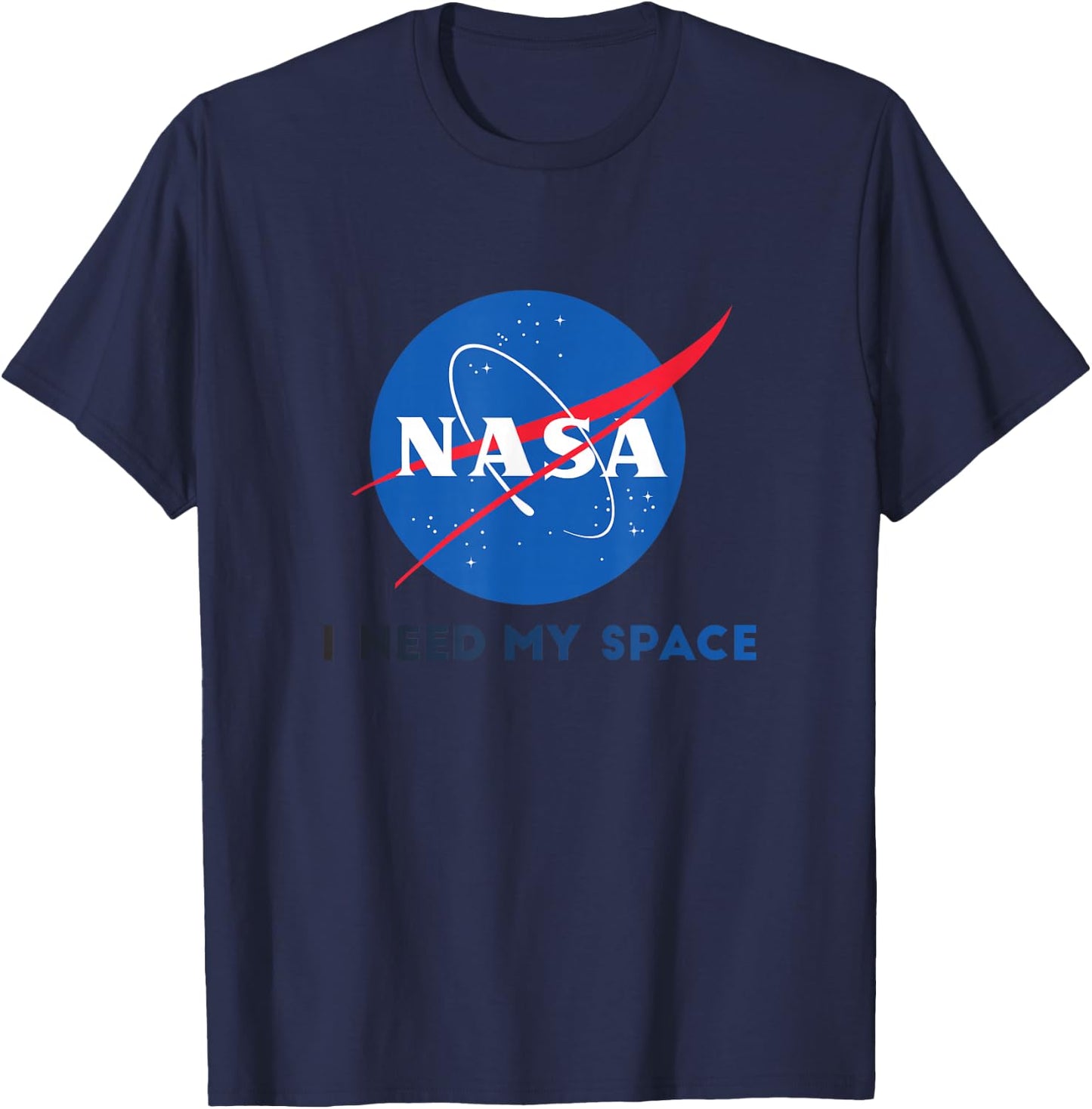 NASA I Need My Space Round Meatball Logo Space Science T-Shirt - T-Shirt | Navy