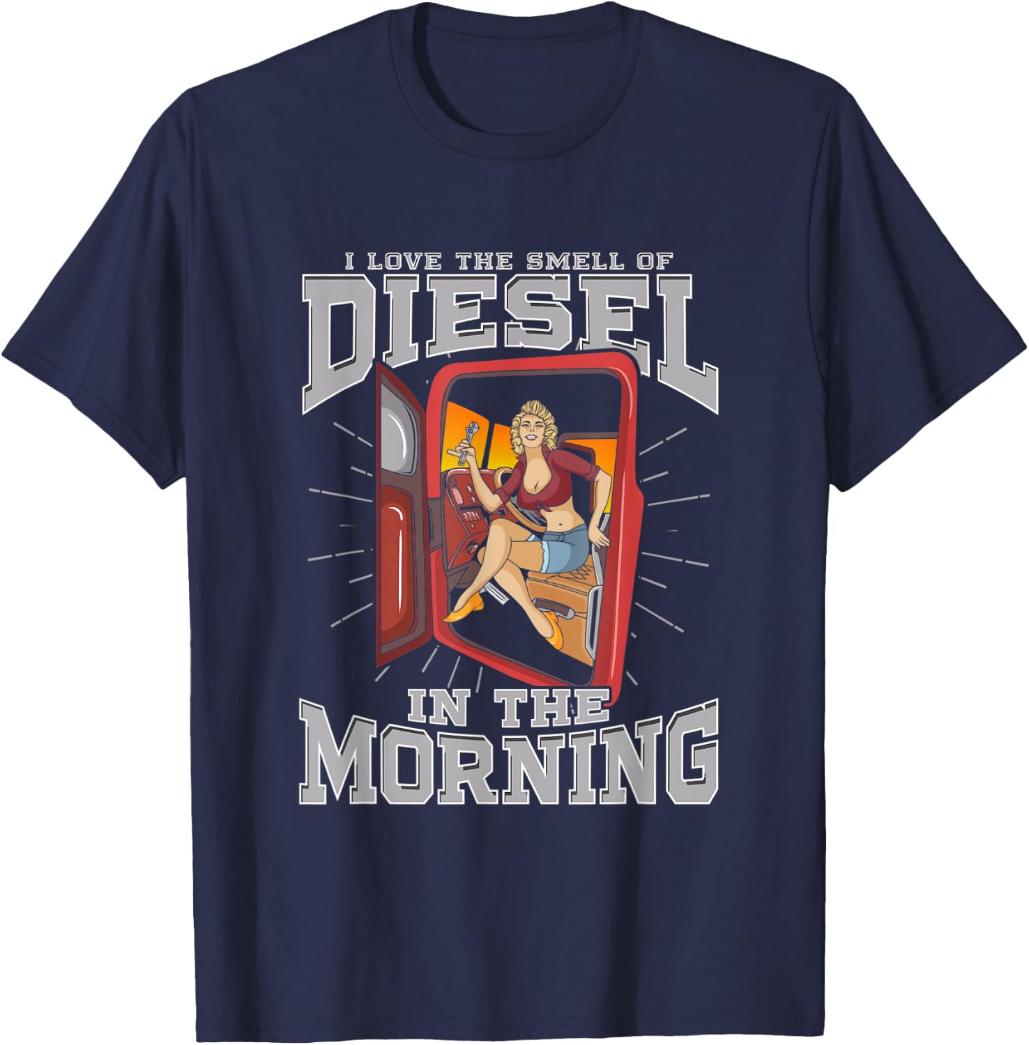 I love the smell of Diesel in the morning T-Shirt - T-Shirt | Navy