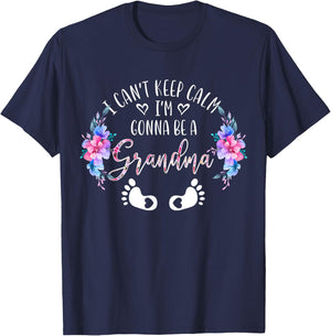 I Can't Keep Calm I'm Gonna Be a Grandma T-Shirt - T-Shirt | Navy