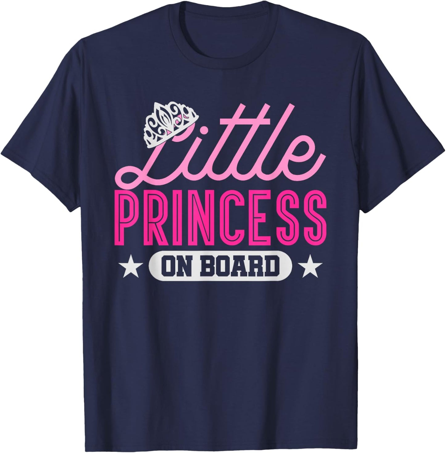 Llittle princess on board | mother gift pregnant woman T-Shirt - T-Shirt | Navy