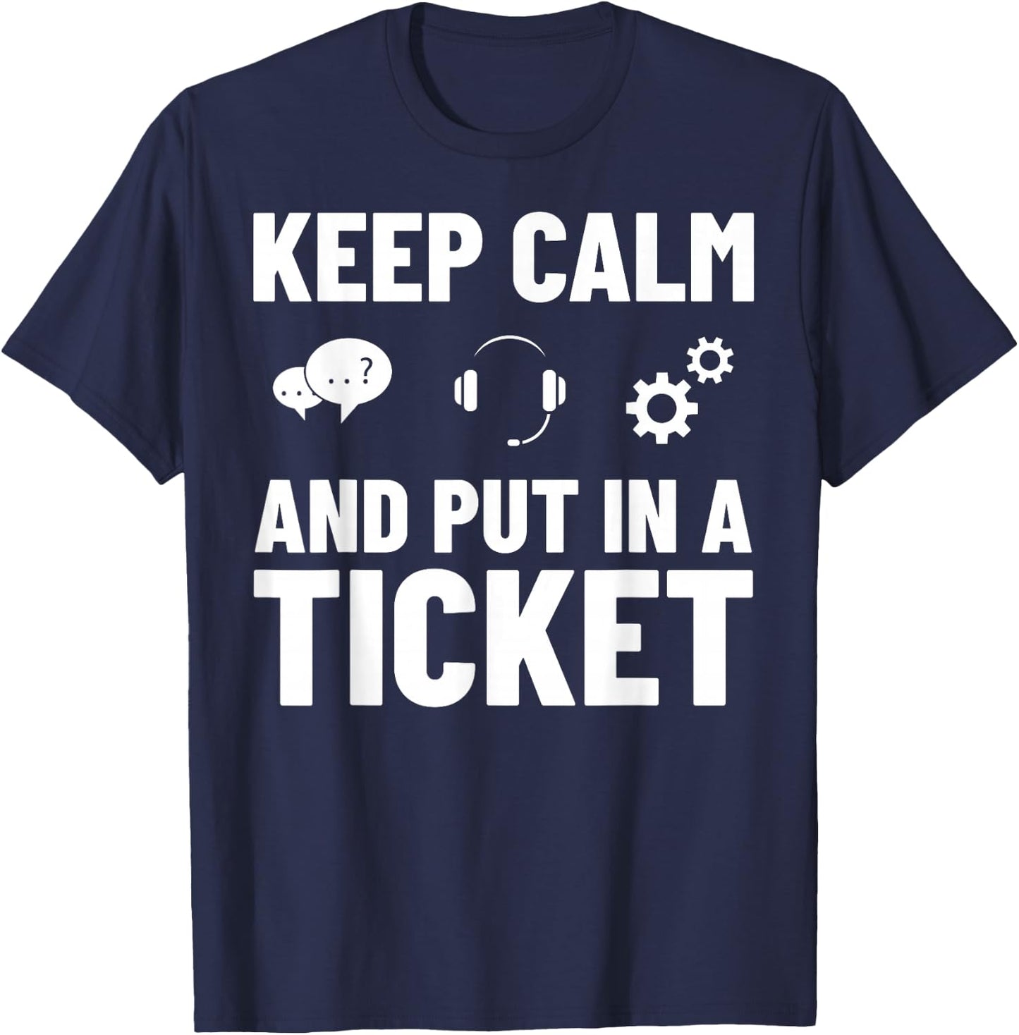 Tech Support IT Technical Engineer Helpdesk T-Shirt - T-Shirt | Navy