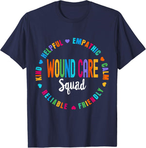 Wound Care Nurse Squad Appreciation Graduation Staff RN T-Shirt - T-Shirt | Navy
