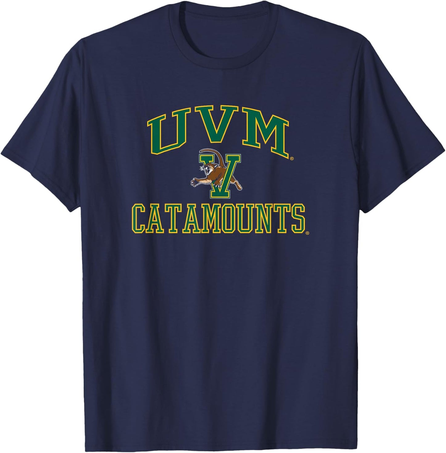 Vermont Catamounts Basketball Screen Black T-Shirt - T-Shirt | Navy