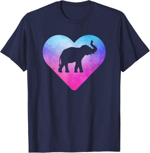Women or Girls Elephant T-Shirt - T-Shirt | Navy