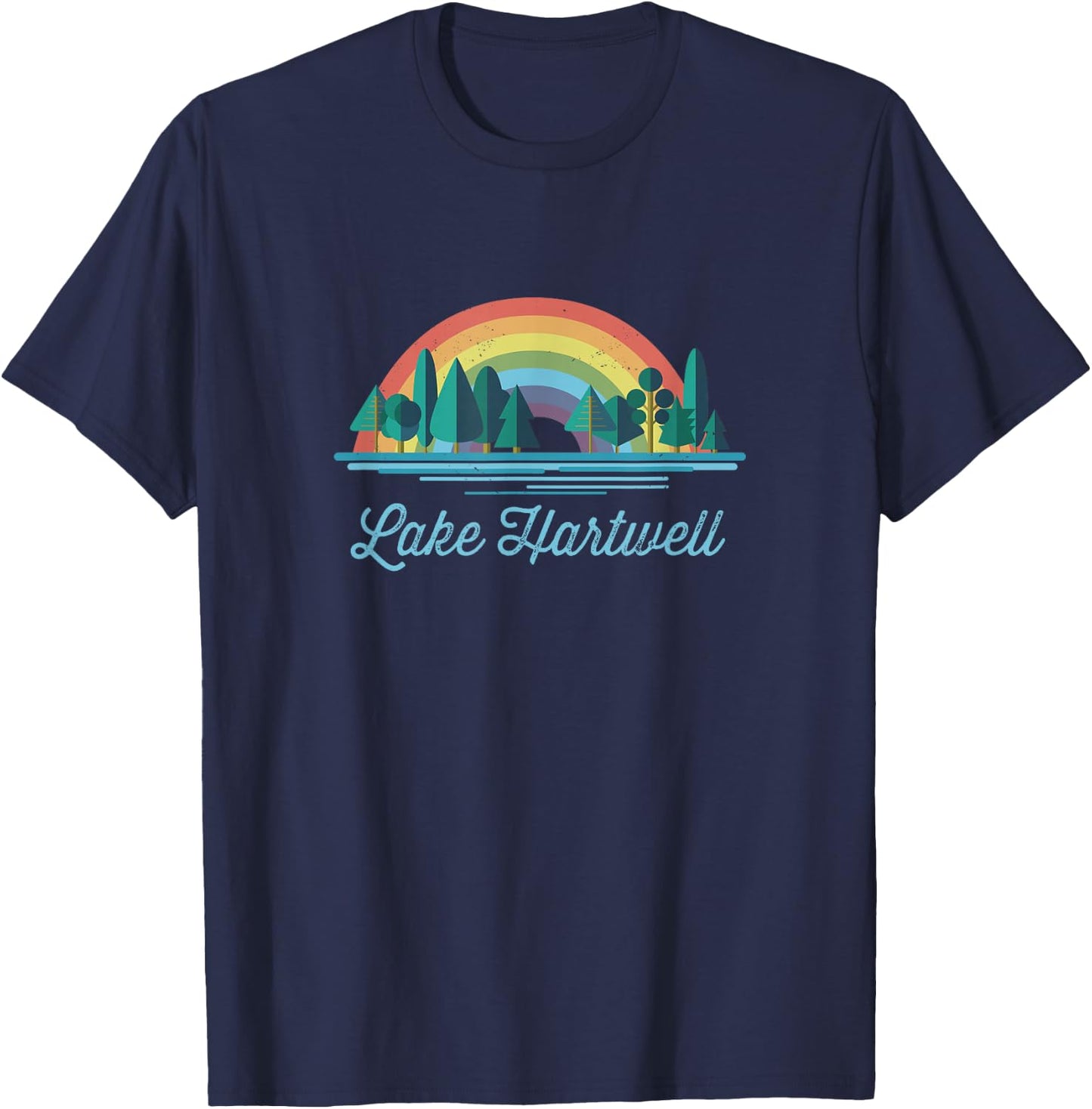 Lake Hartwell - Rainbow Lake Souvenir T-Shirt - T-Shirt | Navy