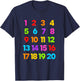 Counting 1-10 Learn to Count Number School Kids Teacher T-Shirt - T-Shirt | Navy