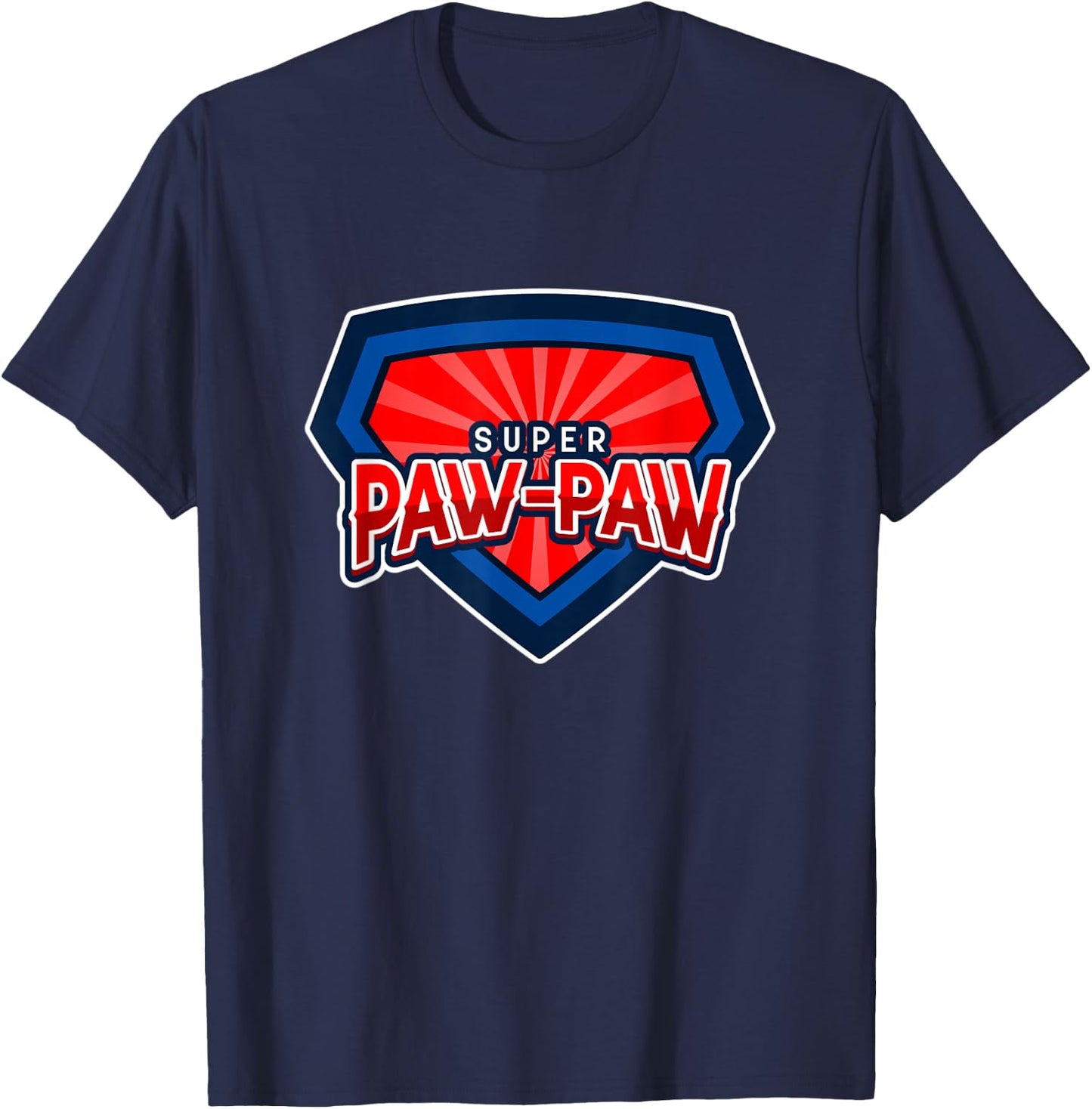 Super Paw-Paw Grandpa Funny Hero T-Shirt - T-Shirt | Navy