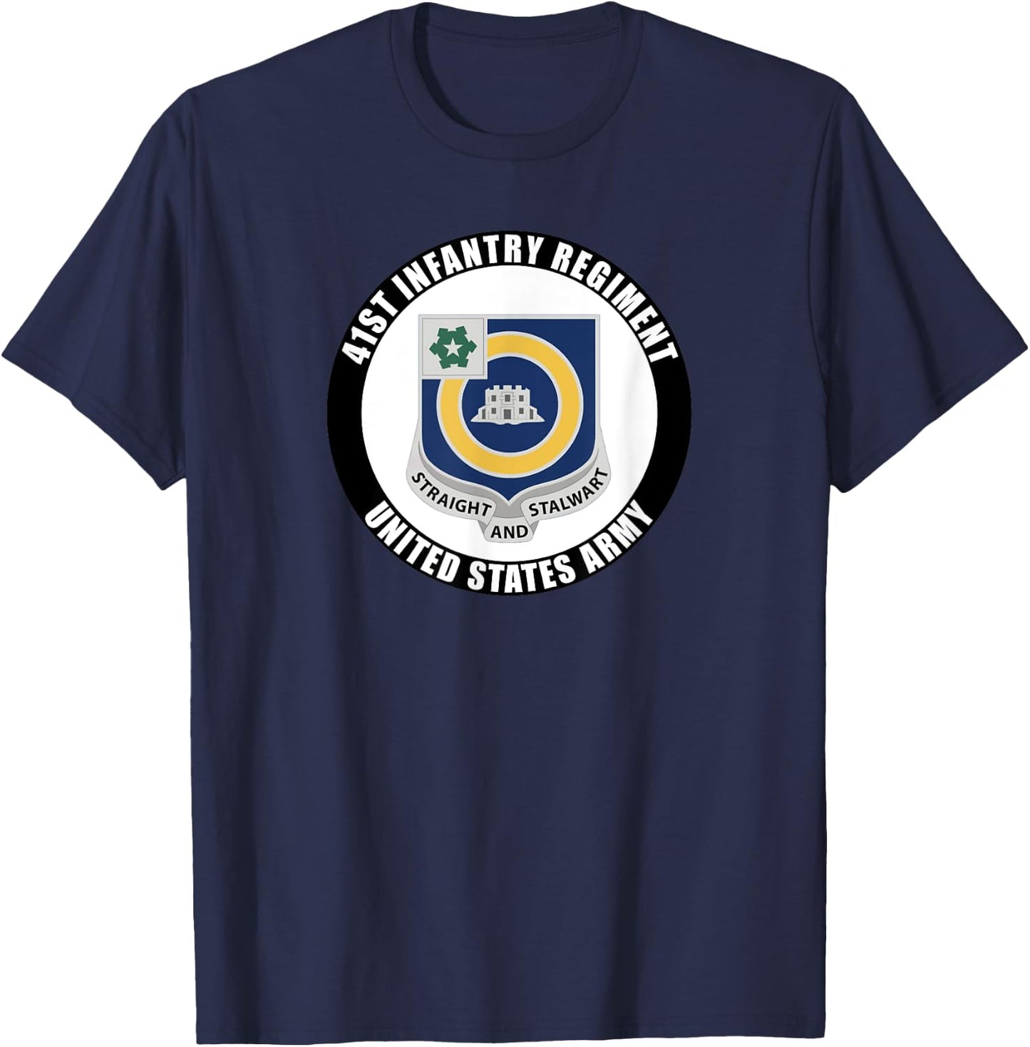 41st Infantry Regiment United States Army Veteran Military T-Shirt - T-Shirt | Navy