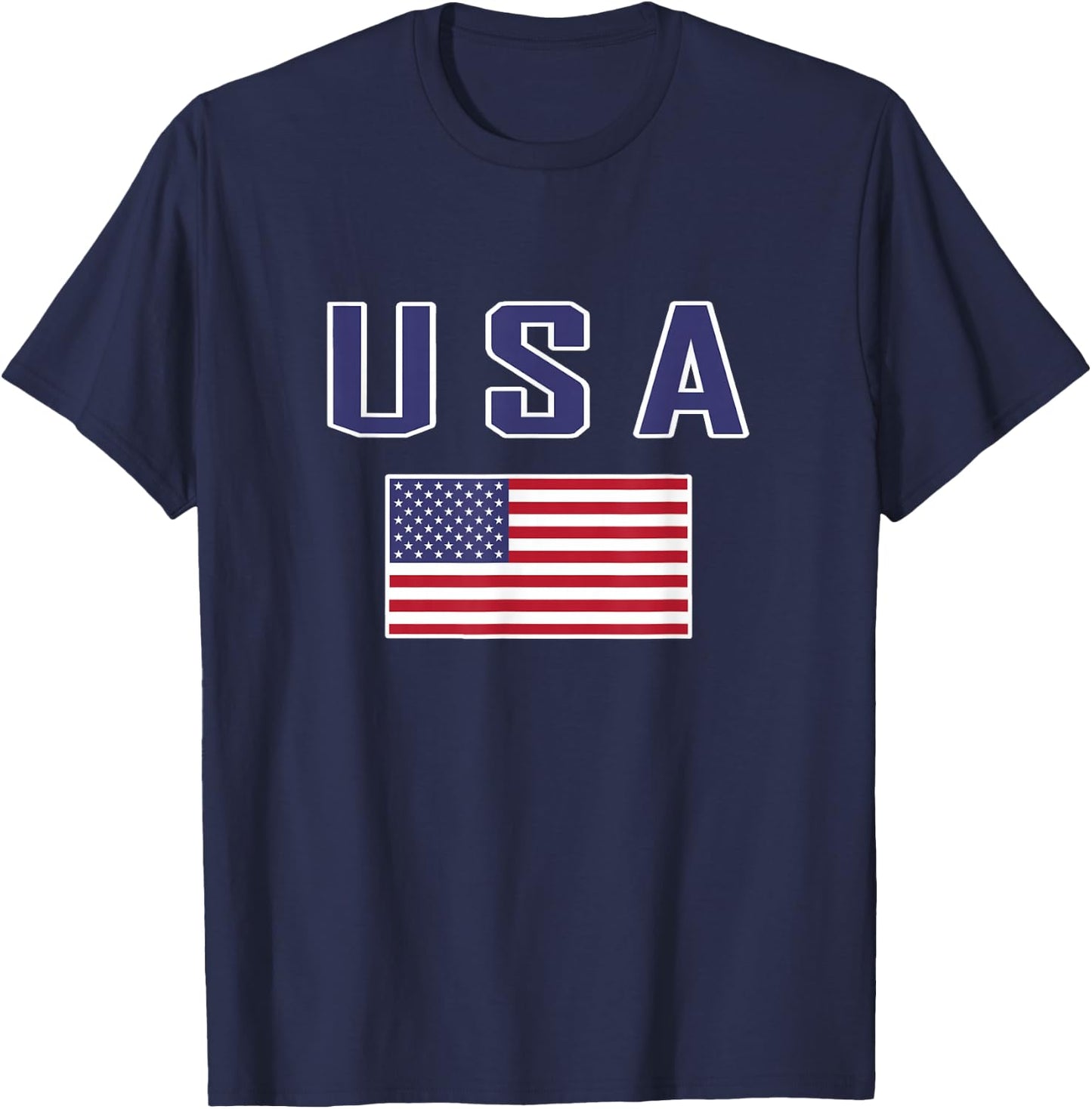 American Flag Cool Patriotic USA Flags Men Women T-Shirt - T-Shirt | Navy