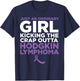 Hodgkin Lymphoma Shirt - Gift Cancer Patient Female T-Shirt - T-Shirt | Navy