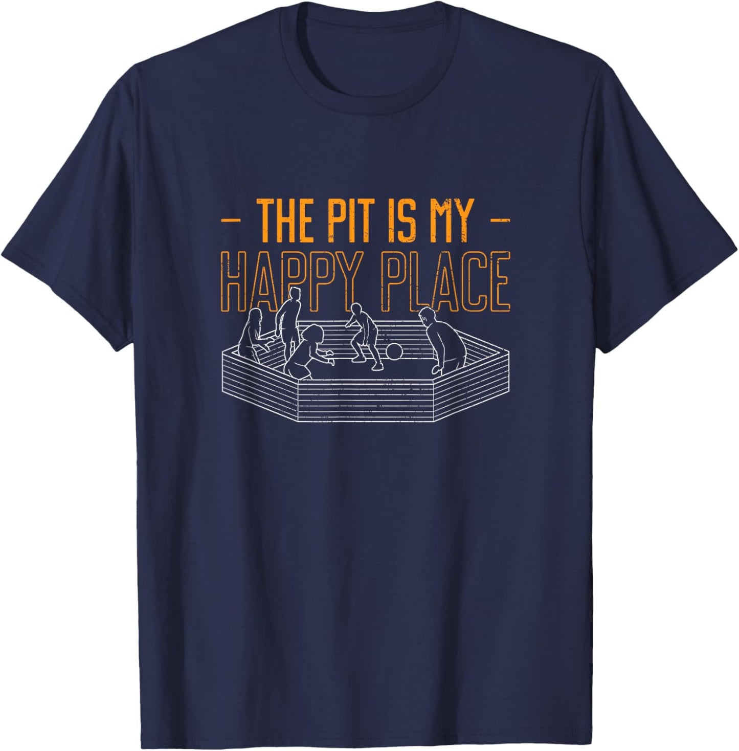 The Pit Is My Happy Place Gaga Ball T-Shirt - T-Shirt | Navy