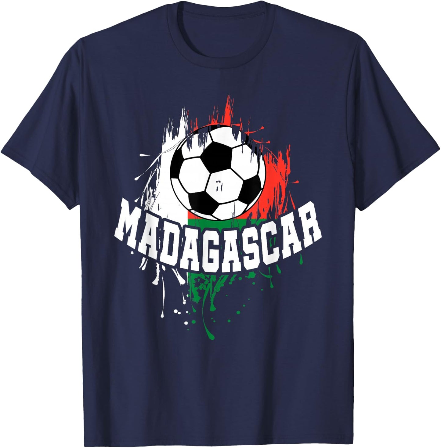 Madagascar Soccer Madagascar Football Malagasy Futbol T-Shirt - T-Shirt | Navy