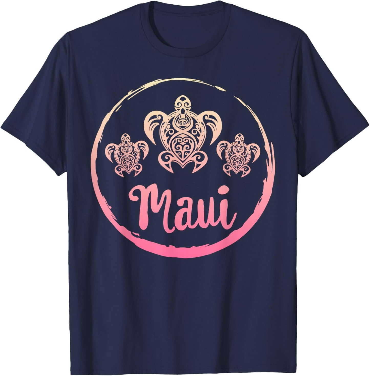 Hawaiian Sea Turtle Maui Sea Turtles Hawaiian Scuba Diving T-Shirt - T-Shirt | Navy