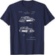 Vintage Patent Print 1934 Classic Car T-Shirt - T-Shirt | Navy
