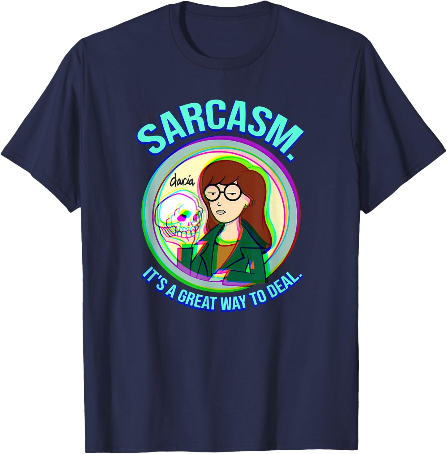 Mademark x Daria - Sarcasm. It's a Great Way to Deal T-Shirt - T-Shirt | Navy