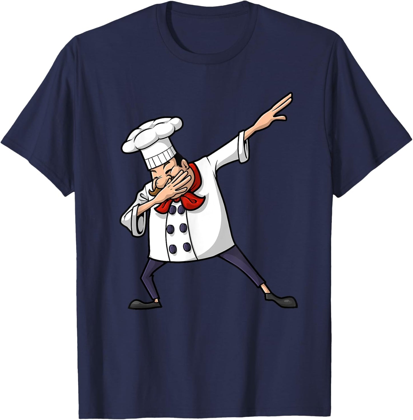 Funny Chef Design Women Cook Hip-hop Dabbing Dance T-Shirt - T-Shirt | Navy